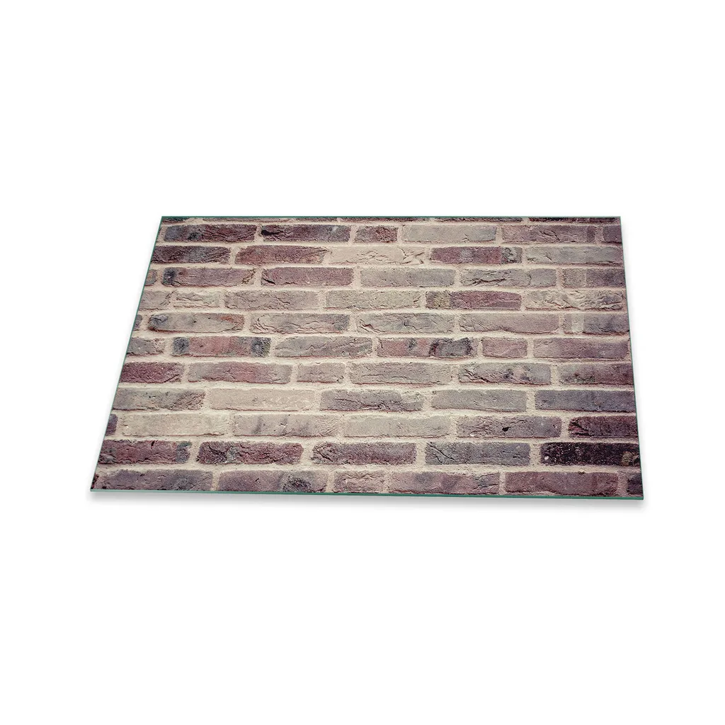 Piastra di copertura per piano cottura in ceramica 1 pezzo 80x52 Astratto Marrone copertura alzatina in vetro