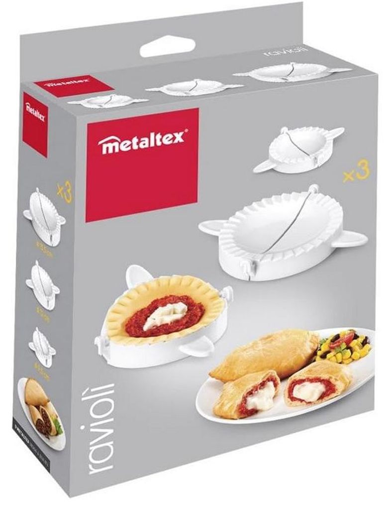 metaltex Ravioli- und Maultaschenformer 3er Set weiß Produktbild 