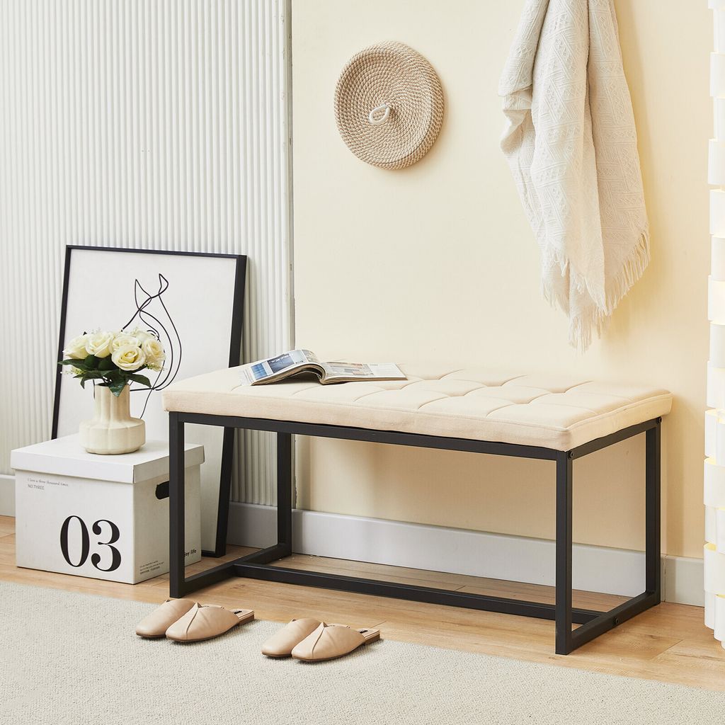 CLIPOP Gepolsterte Sitzbank,für Esszimmer,Flur, 100 cm, Beige