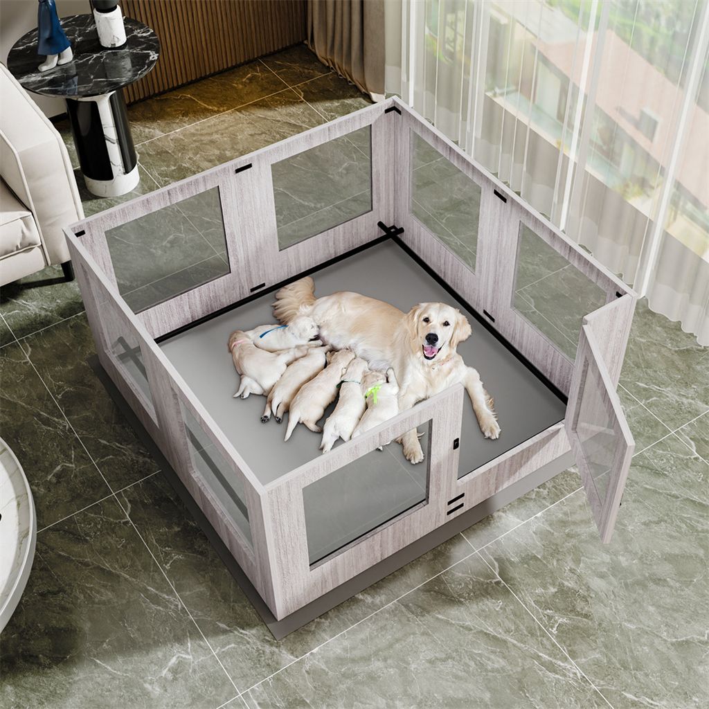 WISFOR Výběh pro štěňata moderní, 8dílný DIY výběh pro Obrázek produktu 4