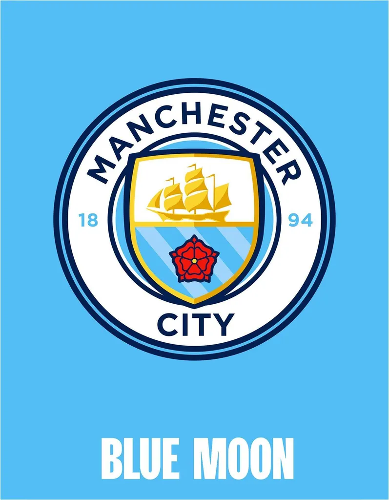 Tapis Manchester City Antidérapant TC486 - Blue Moon Multicolore Lavable