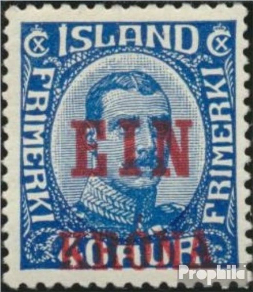 Briefmarken Island 1926 Mi 121 (kompl.Ausg.) postfrisch Freimarke mit Aufdruck