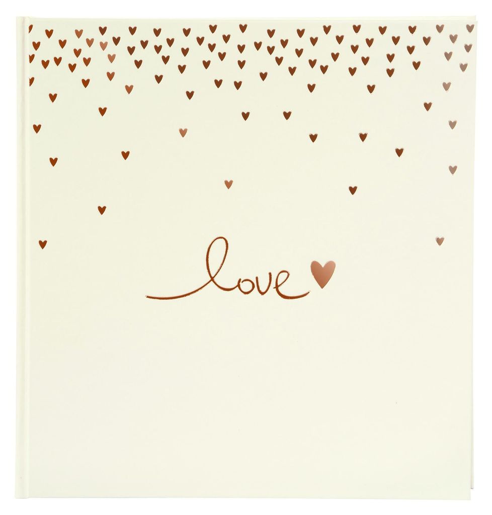 Zlatá kniha Raining Hearts Peach 30x31 60 White P. Svadba Obrázok produktu 