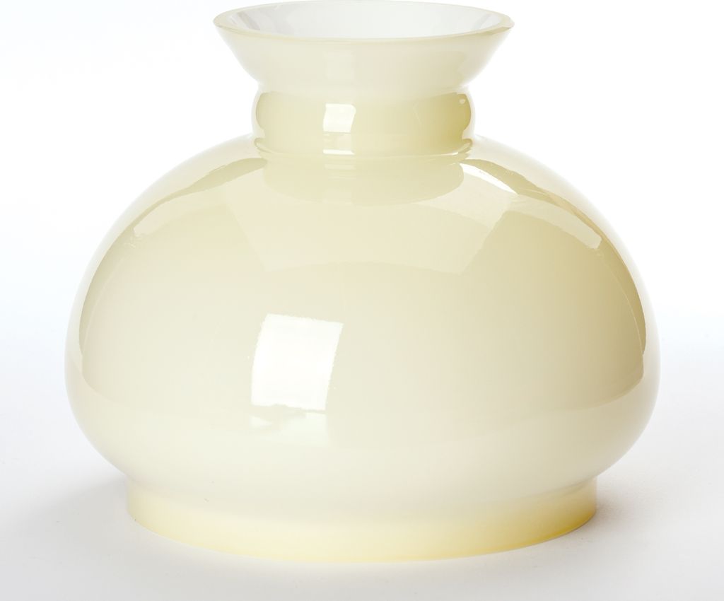Vesta Schirm für Lampen Ø 150 mm, Höhe 130 mm, Glasschirm für Petroleumleuchten, Laternen, Leuchten, Champagne, Beige