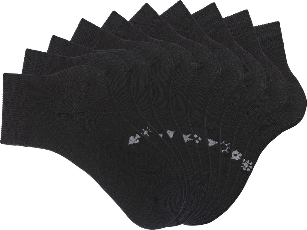 H.I.S. Kurzsocken 10 -teilig 10x schwarz Größe 43/46 Produktbild 