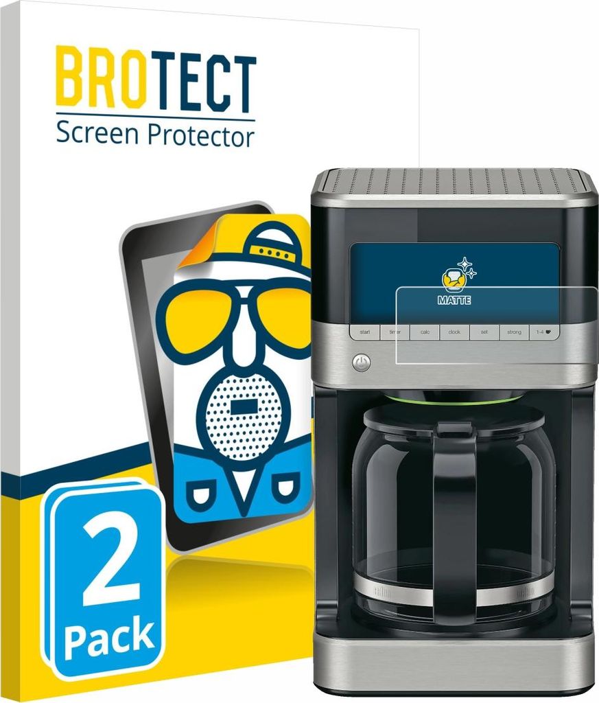 2x BROTECT Schutzfolie für Braun PurAroma 7 Displayschutz Displayschutzfolie Folie Matt Entspiegelungsfolie