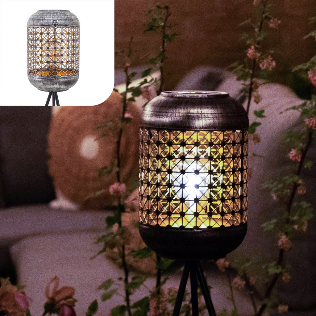 Gadgy Outdoor Stehlampe LED solar - Wasserdichte Stehlampe Garten außen - Solar Standleuchte Balkon für nachhaltige Beleuchtung - LED Außenstehl...