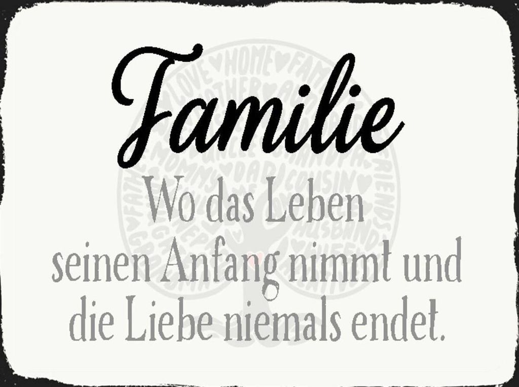vianmo Holzschild 30x40 cm Familie wo Leben Anfang nimmt