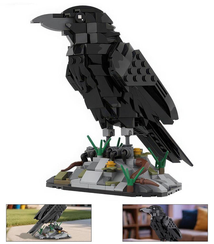 Klemmbausteine Vogelmodell Baukasten für Erwachsene,Kreative Tierbausteine,Kreatives Vogelnest Display,Geschenk für Vogelliebhaber,Bausteine Set ...