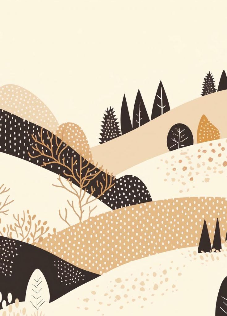 Plakat 39,5x55cm Herbst in den Hügeln