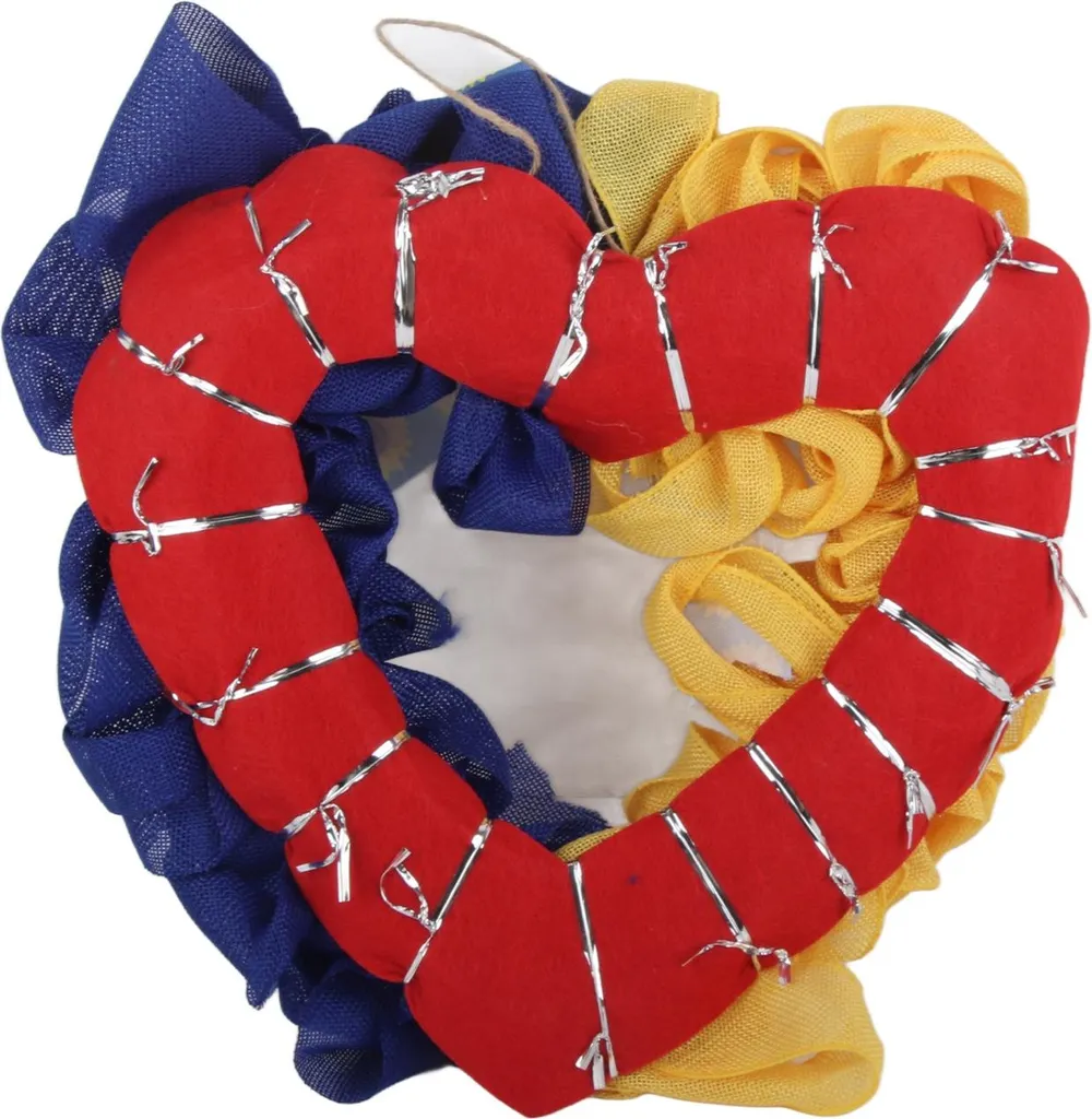 Couronne de Fleurs Ukraine Durable : Déco de Porte sans Entretien - 4