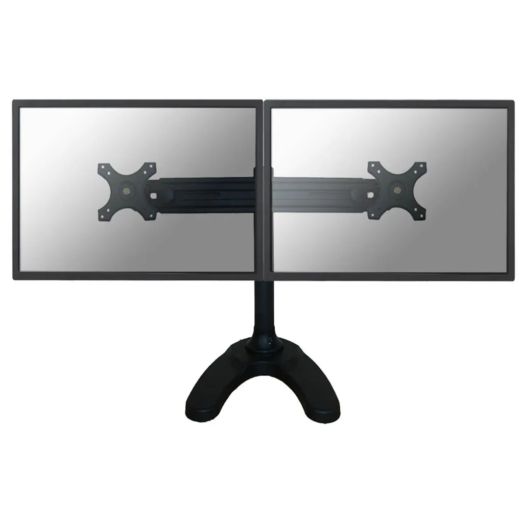 Support double écran VESA 2 articulations 16kg noir Newstar de bureau