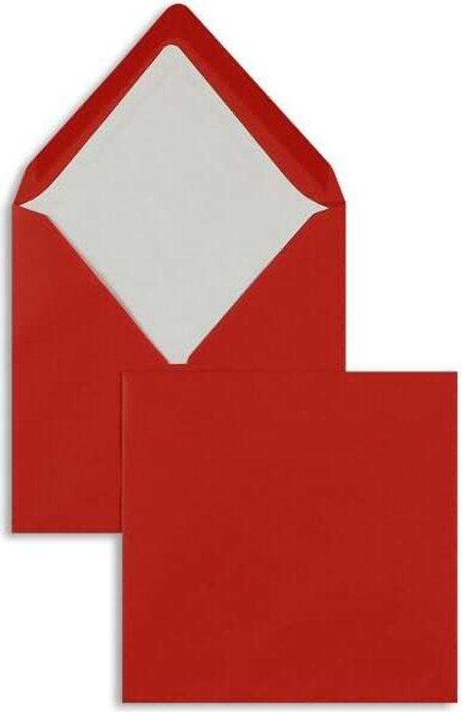 Briefumschläge 164x164mm 100g/qm gummiert VE=100 Stück tomate