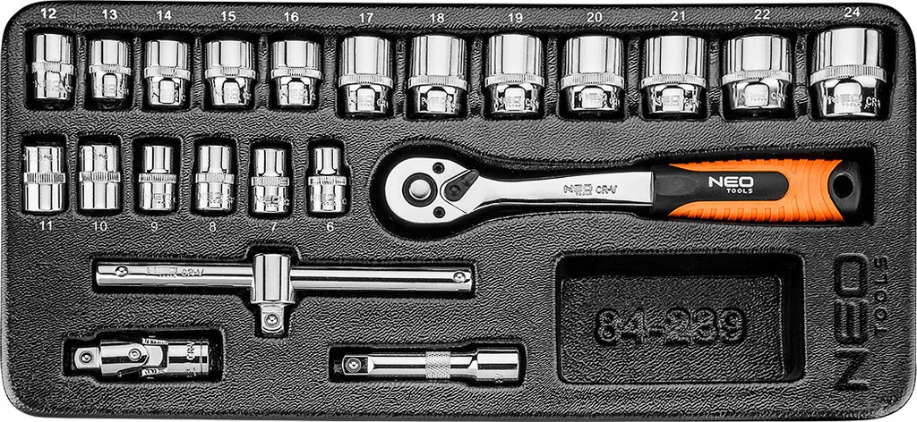 Kit de douilles 3/8 NEO TOOLS pour desserrer les écrous grippés sans effort