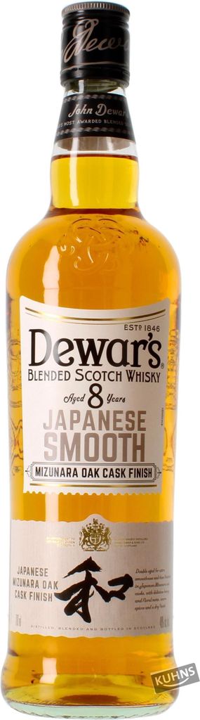 Kuhns-onlineshop Dewars japanisch glatt 8 Jahre 0,7L, ALC. 40 Vol .-%, Standard