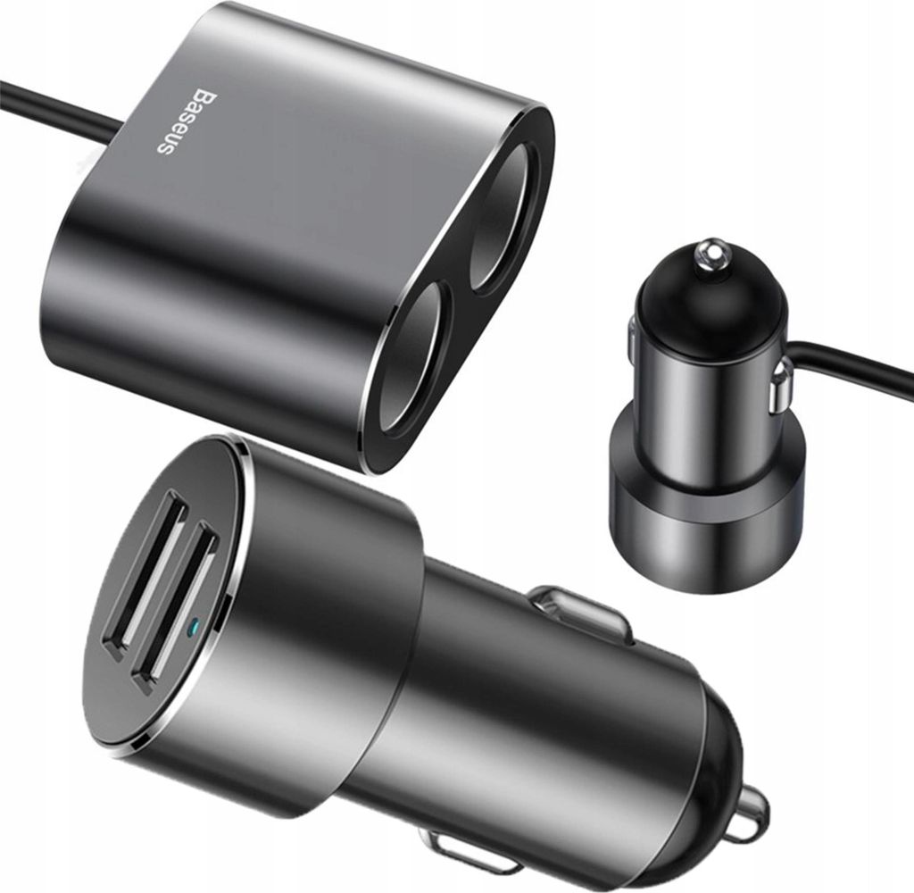 Baseus 2Xusb 3.1A 100W distributeur de prise allume-cigare Image du produit 