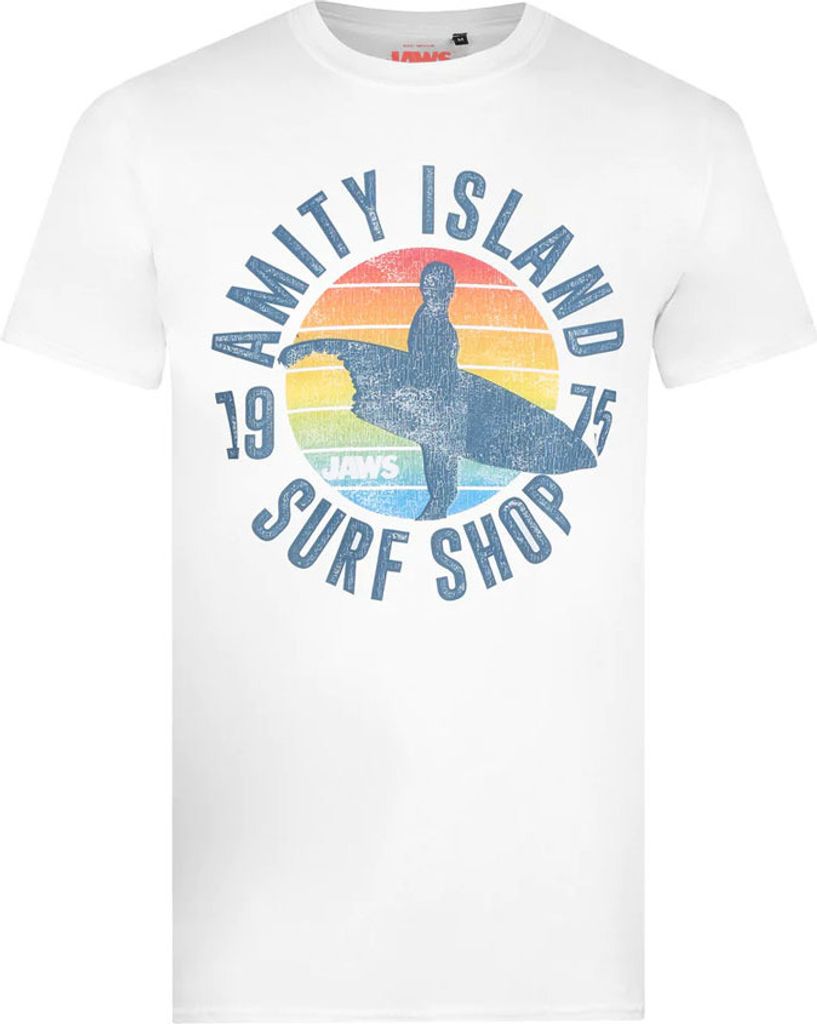 Jaws - "Amity Surf Shop" T-Shirt für Herren TV1053 (XXL) (Weiß)