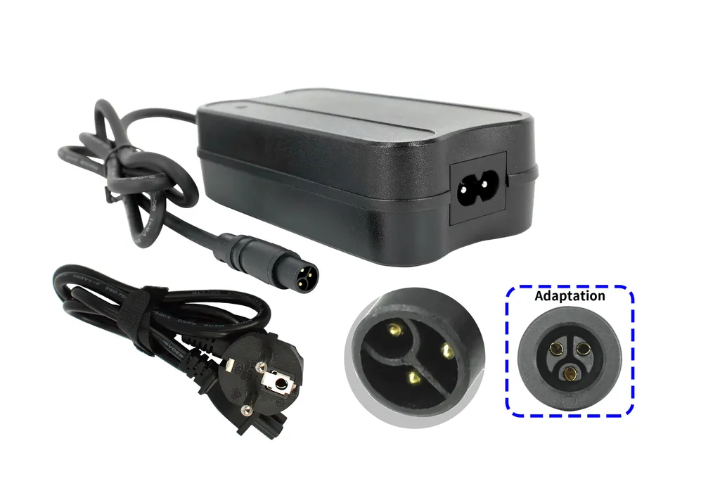 Chargeur 36V 2A Li-Ion Rapide et Sécurisé avec Connecteur Type 3-Pin