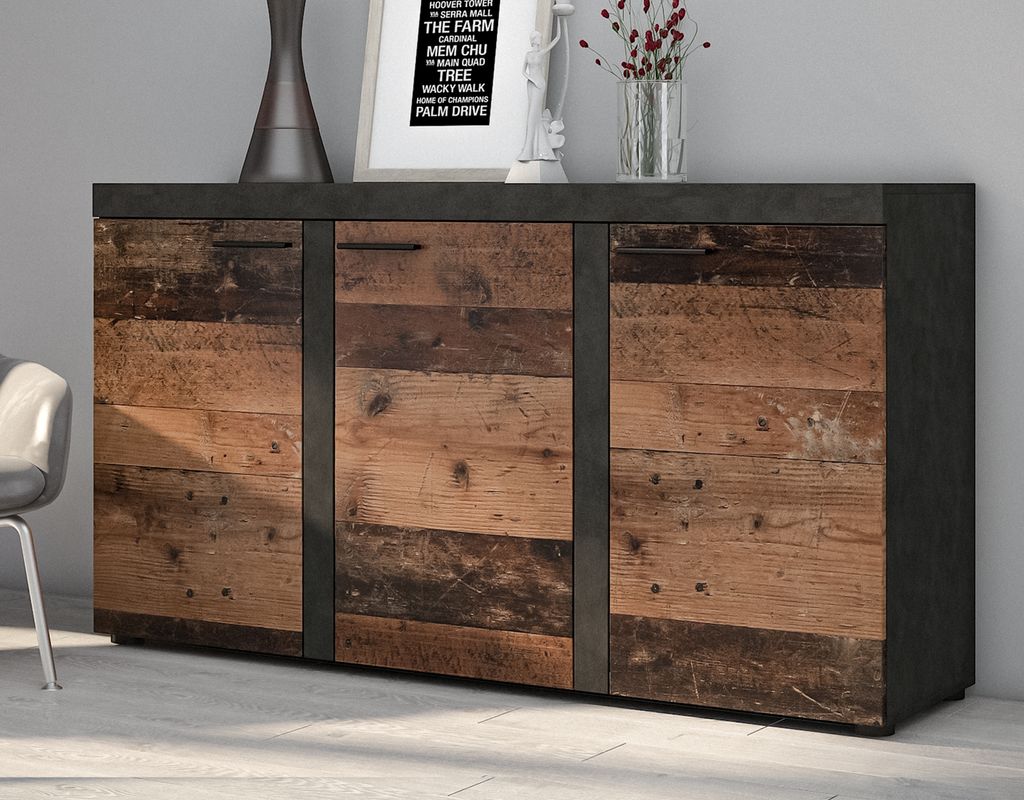 AX LIVING Sideboard Wohnzimmer Spacoro 3T - Modern in Produktbild 