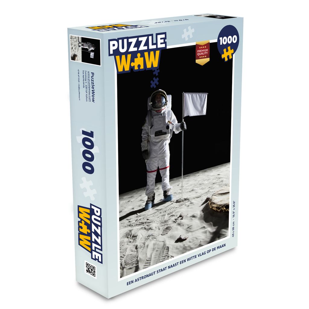 MuchoWow Puzzle 1000 Teile Mond - Weltraum - Astronaut - Spielzeug - Alt und Jung - Spiele - Puzzeln