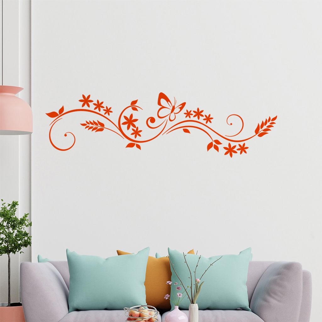 Tribal - Sterne - Schmetterling Wandtattoo in 6 Größen - Wandaufkleber Wall Sticker - Dekoration, Küche, Wohnzimmer, Schlafzimmer, Badezimmer