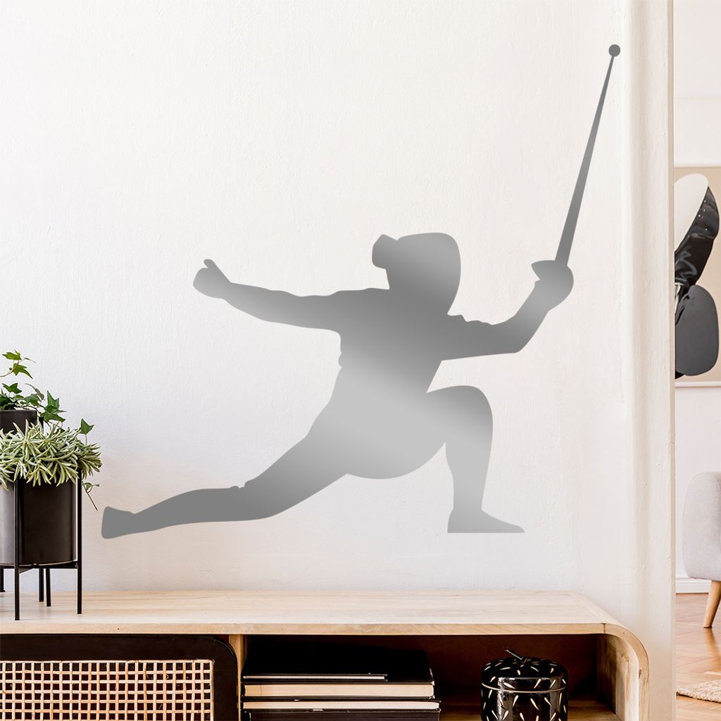 Fechten Degen Fechter Wandtattoo Wandaufkleber Wall Sticker - Dekoration, Küche, Wohnzimmer, Schlafzimmer, Badezimmer