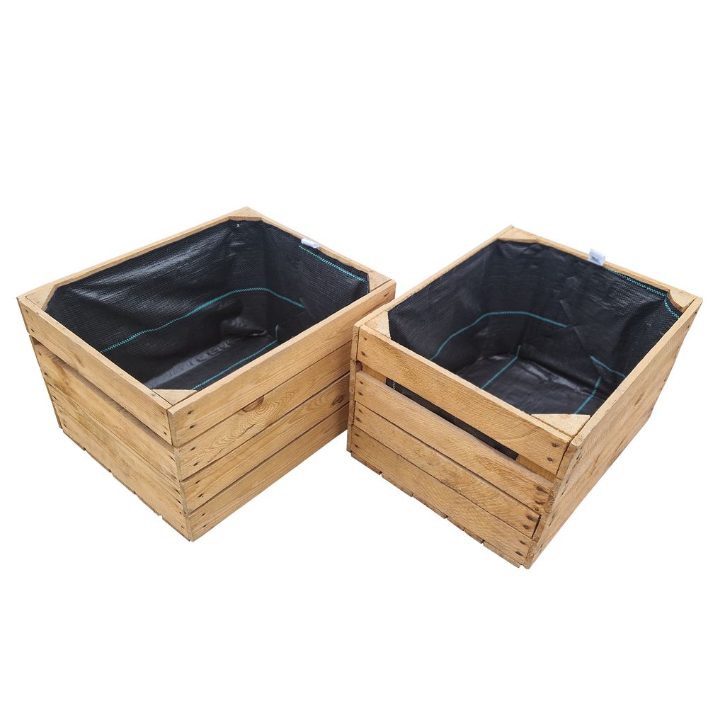 Blumenkasten, Blumentöpfe, Blumentopf aus Holz Satz mit 2 Stück