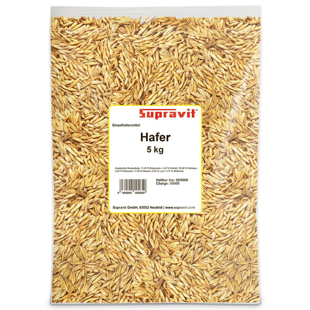 Supravit Hafer ganz 5kg | Frischer gelber Futterhafer Produktbild 