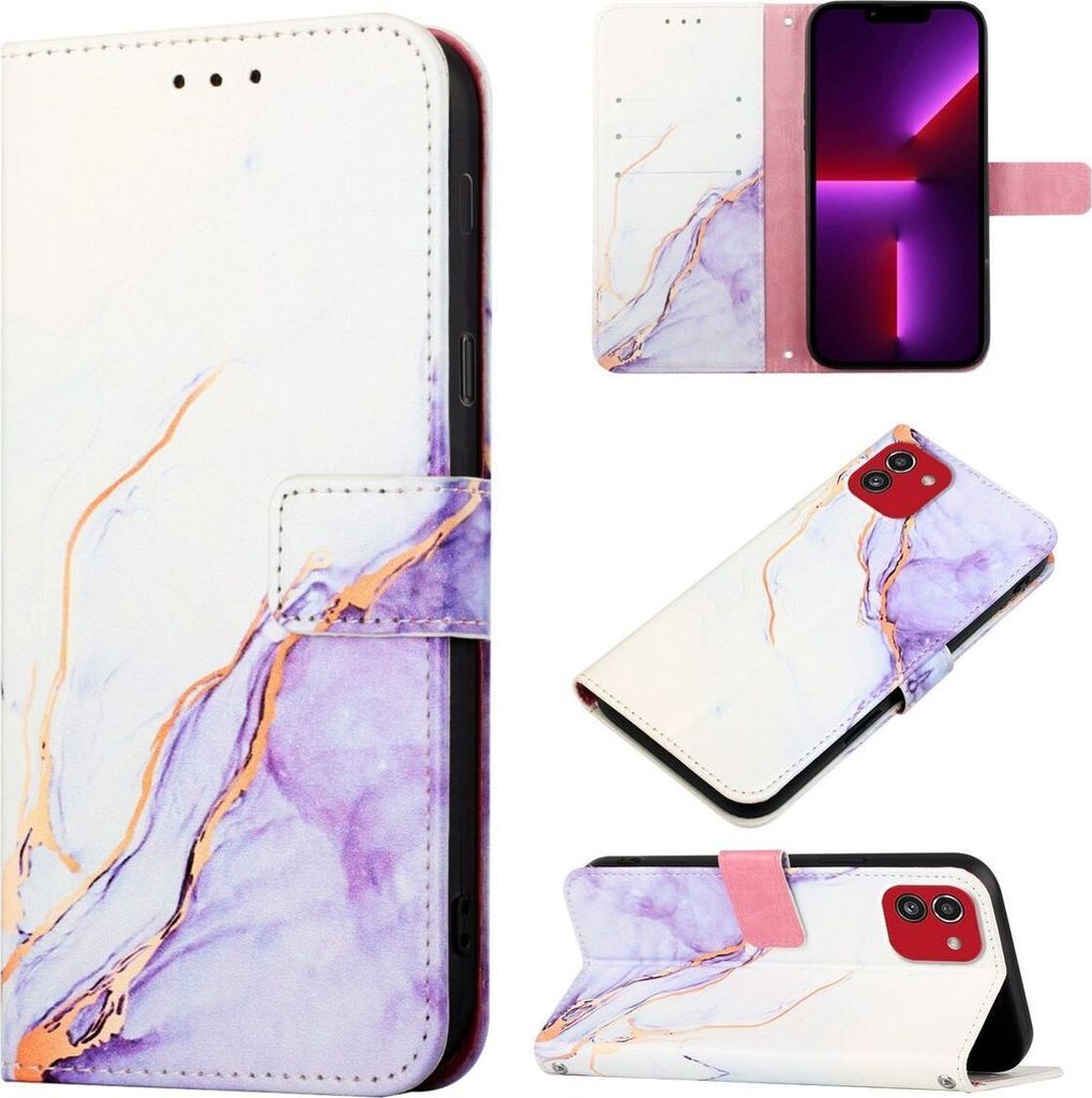 König Design Hülle kompatibel mit Samsung Galaxy A03 Kunstleder Handyhülle - Handy Case Motiv 5