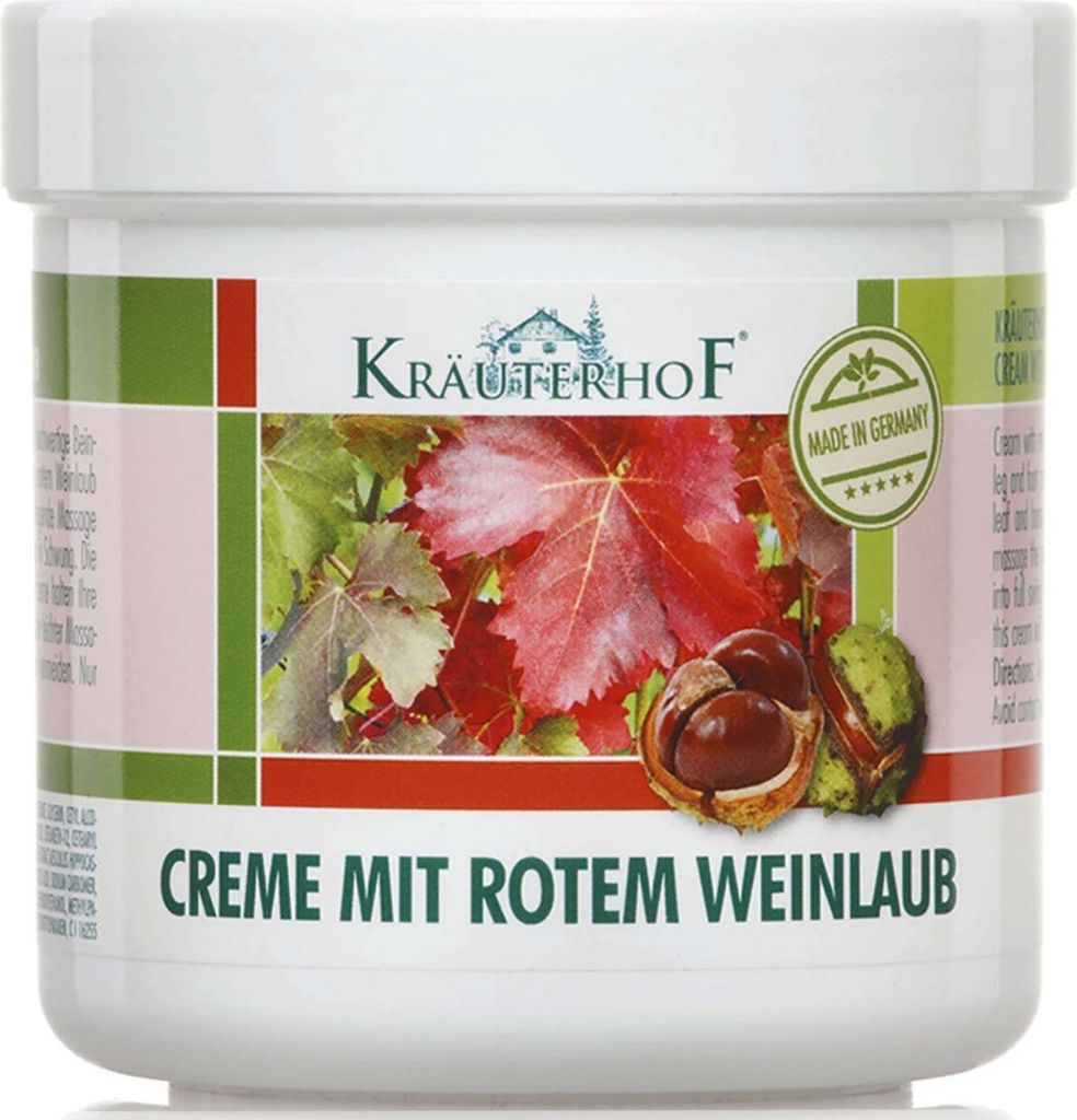 Kräuterhof Red Vines Leaf and Horse Chestnut Foot Cream for Varicose Veins 250ml