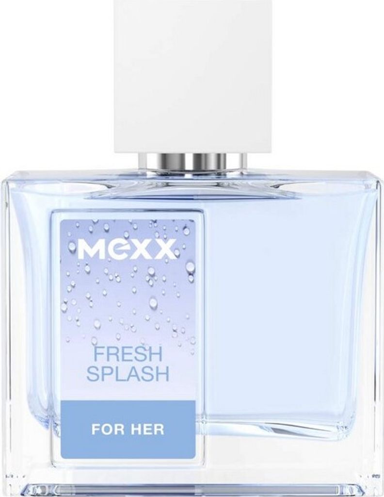 A clear, front-facing studio shot of a bottle of Mexx Fresh Splash Woman Eau de Toilette.