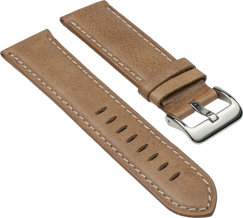 Uhrenarmband Leder hellbraun Vintage Look Minott 25836S, Stegbreite:20mm