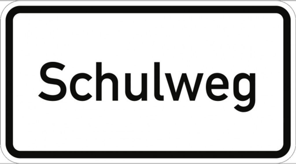 Verkehrsschild VZ2303, Schulweg, Alu, RA2, 420x231 mm