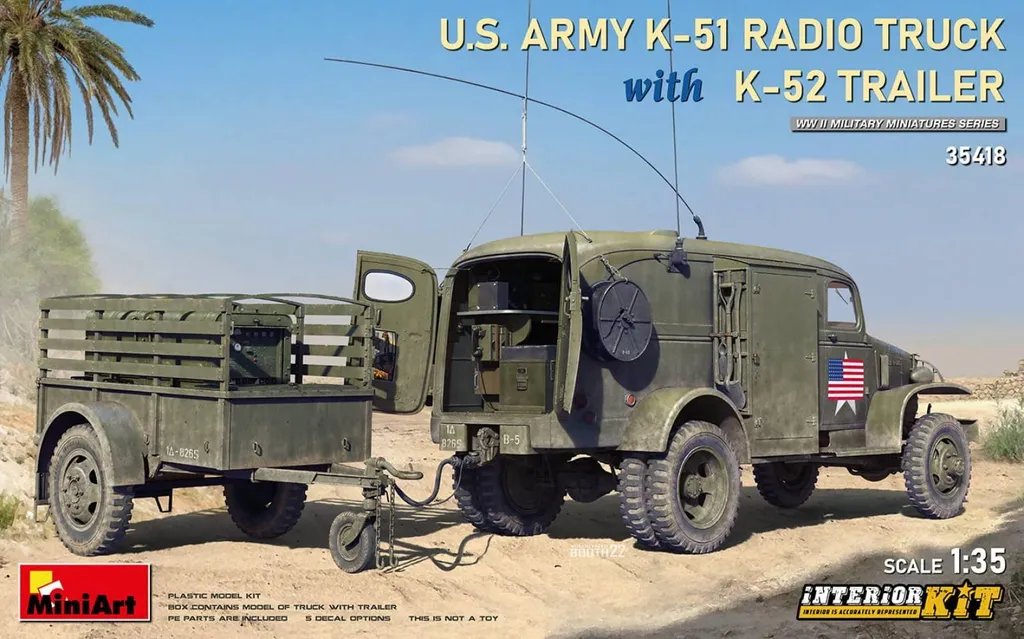 Kit MiniArt 1:35 Véhicule radio américain K-51 maquette plastique militaire