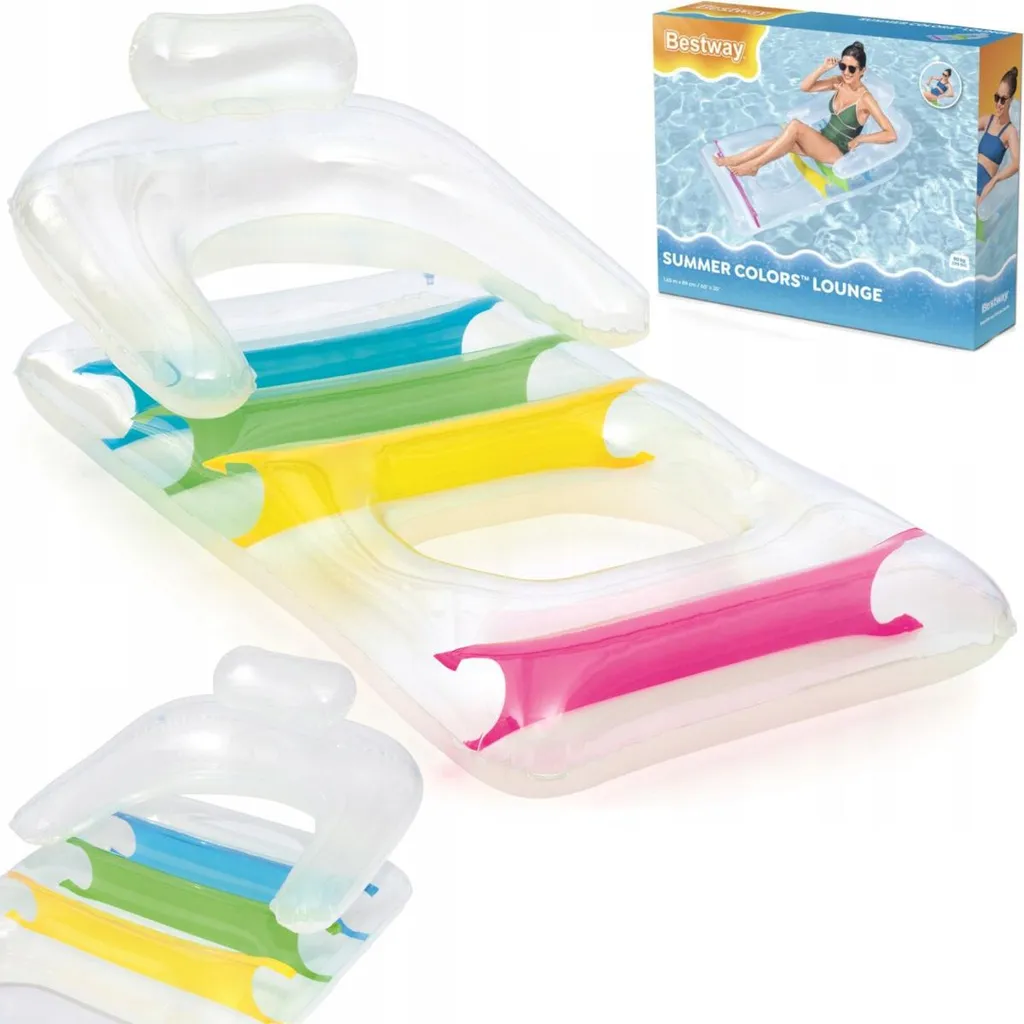 Bestway 43011 Matelas Gonflable Chaise de Plage avec Dossier Confortable