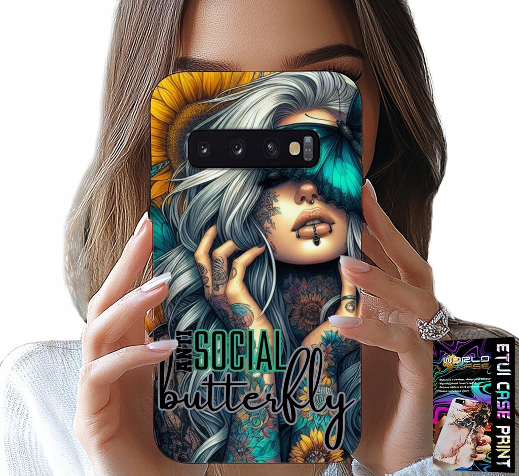 Gehäuse Für Samsung Galaxy S10 Plus - Anti Social, Schmetterling, Schmetterling, Weiblich