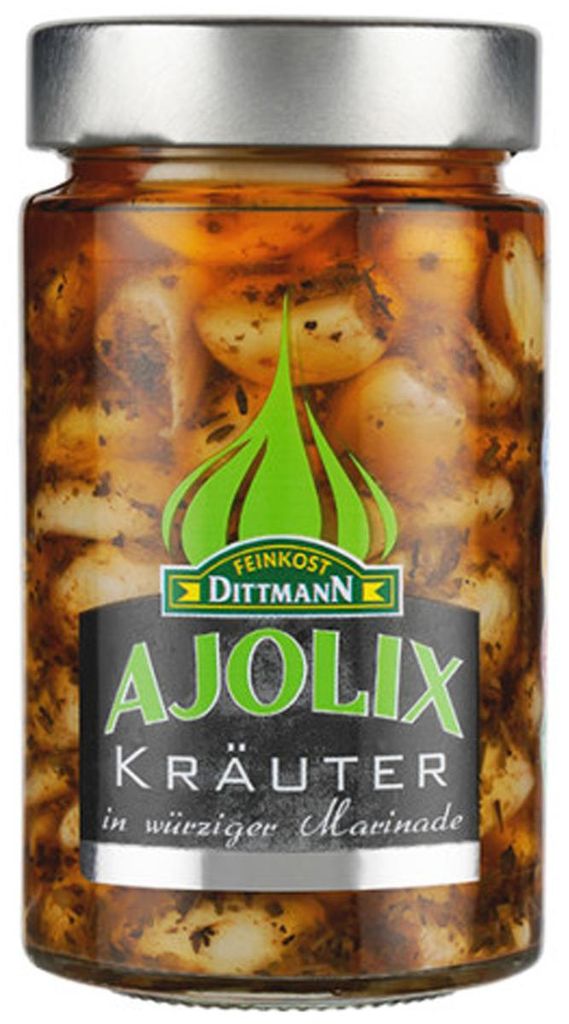 Feinkost Dittmann Ajolix Gousses d'ail herbes Marinade aux Image du produit 