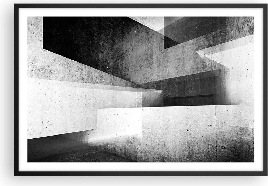 Gerahmtes Poster - Schwarzer Rahmen - Dreidimensional Produktbild 