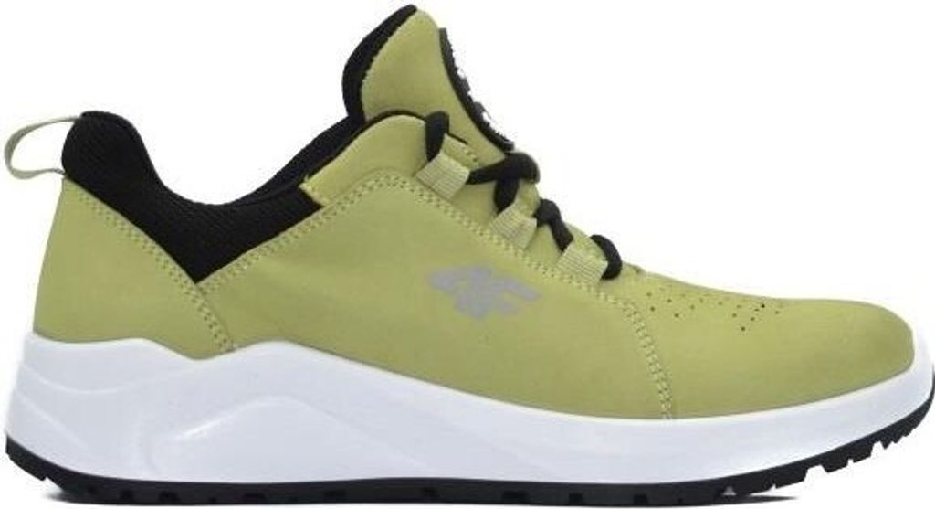 4F Schuhe Damen Casual City Leder, Olive, Grün, Größe:36