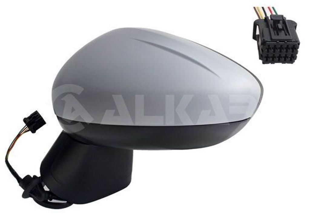 ALKAR 6139835 Außenspiegel Seitenspiegel Links für OPEL Crossland X (P17) Beheizt Konvex Grundiert Elektrisch