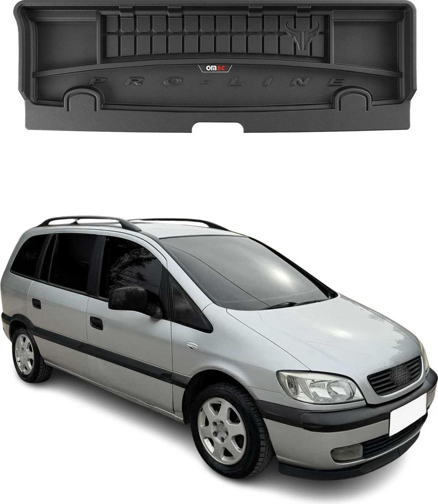 OMAC Gummi Kofferraumwanne für Opel Zafira 1999-2005 TPE Laderaumwanne Schwarz