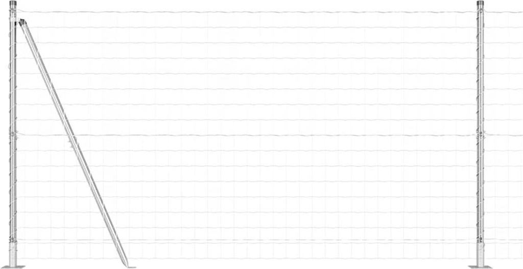 vidaXL Geschweißter Drahtzaun mit Betonfundament 25 x 1,2 m (B x H)