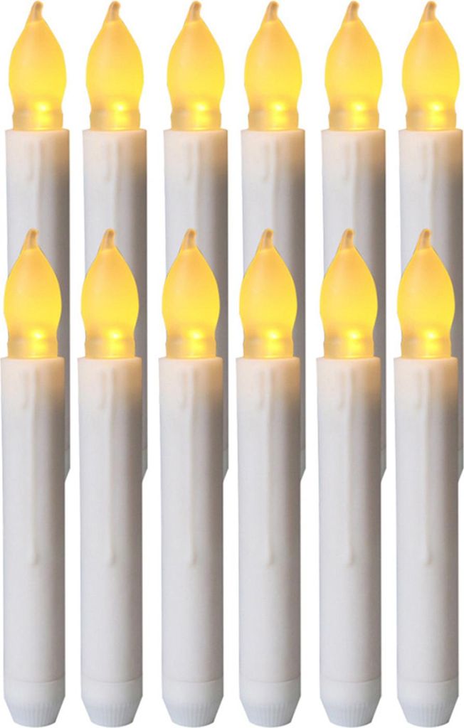 6/12 Stück LED Elektronische Kerze Batteriebetriebene Flammenlose Kerze Realistische flackernde Flamme Urlaubsatmosphäre Kerze
