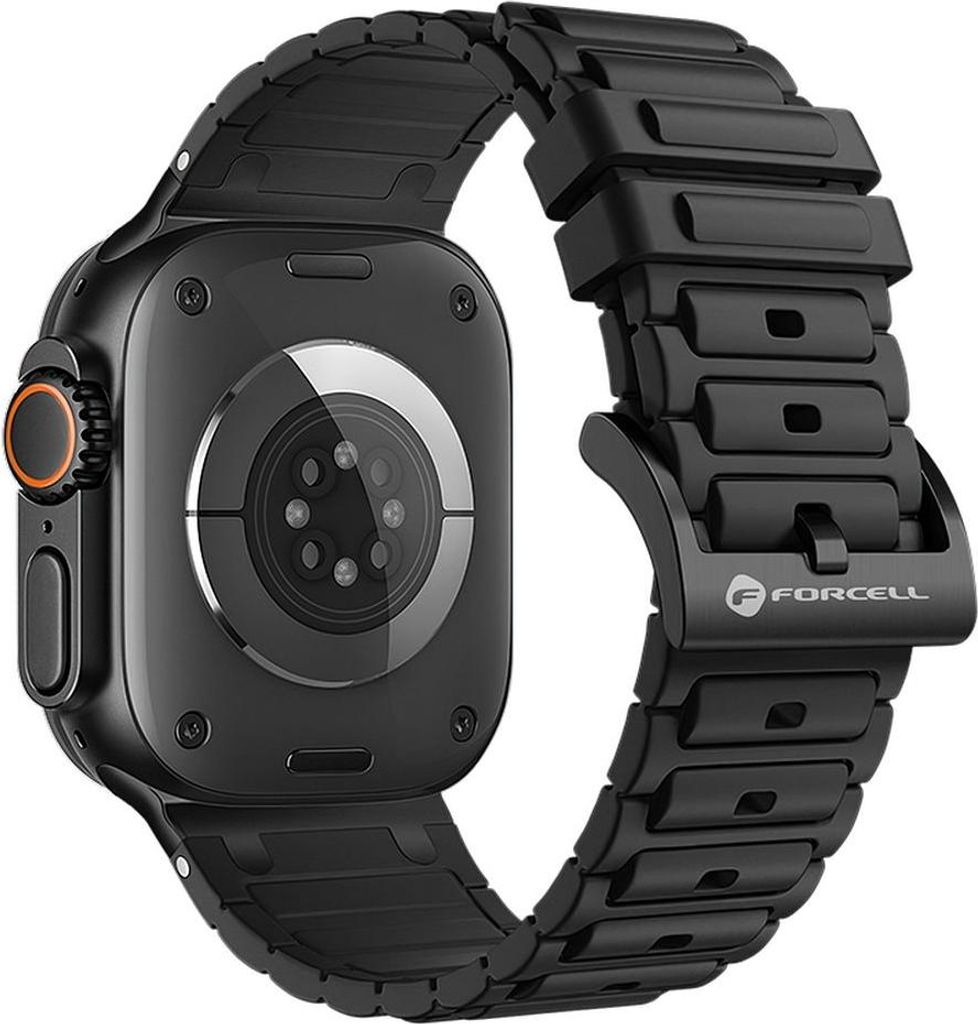 Forcell F-Design FA06, Gurt, Smartwatch, Schwarz, Apple, APPLE Watch 38 / 40 / 41 mm, Silikon