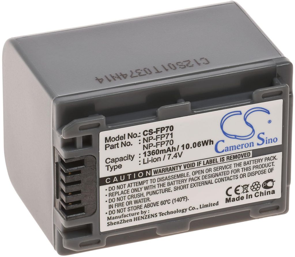Akku für Sony Typ NP-FP70 1360mAh Produktbild 