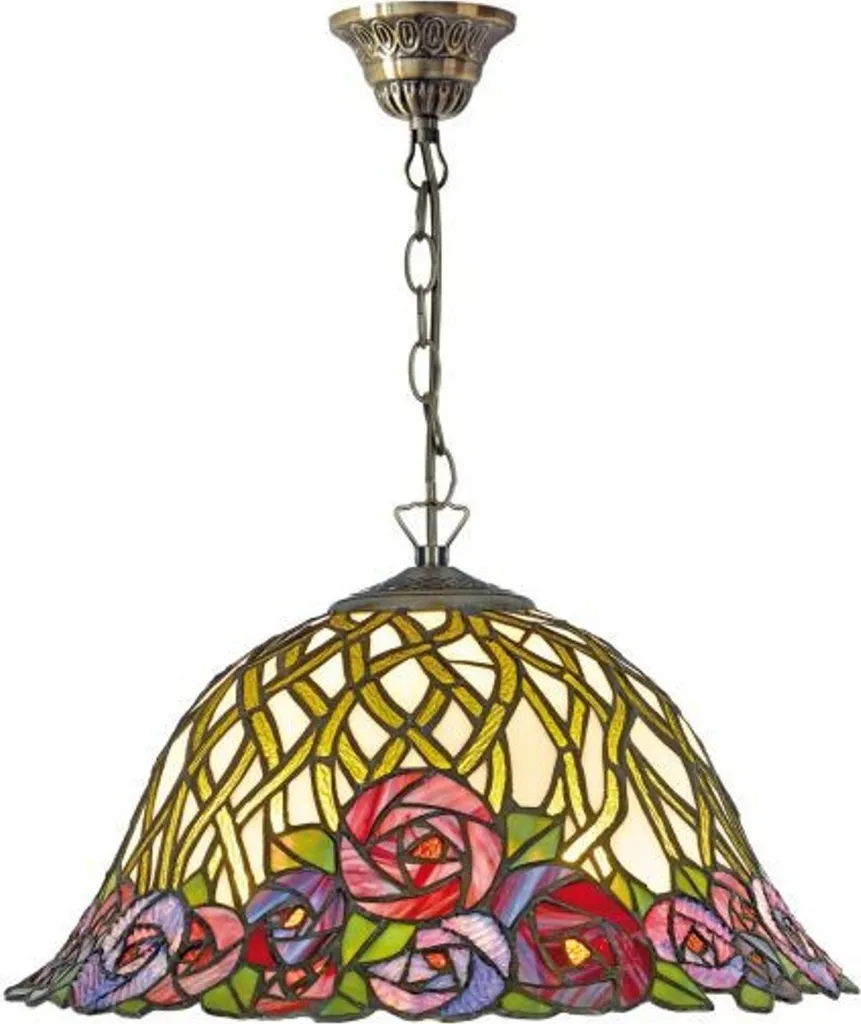 Casa Padrino Tiffany Plafonnier et Suspension Mosaïque en Verre Ø 40 cm