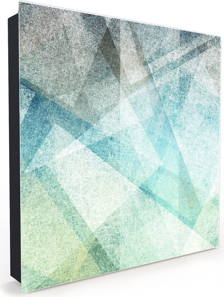 Nachbildung-Schlüsselkasten, Magnetpinnwand und Memoboard mit Glasfront Motiv Geometrische Formen