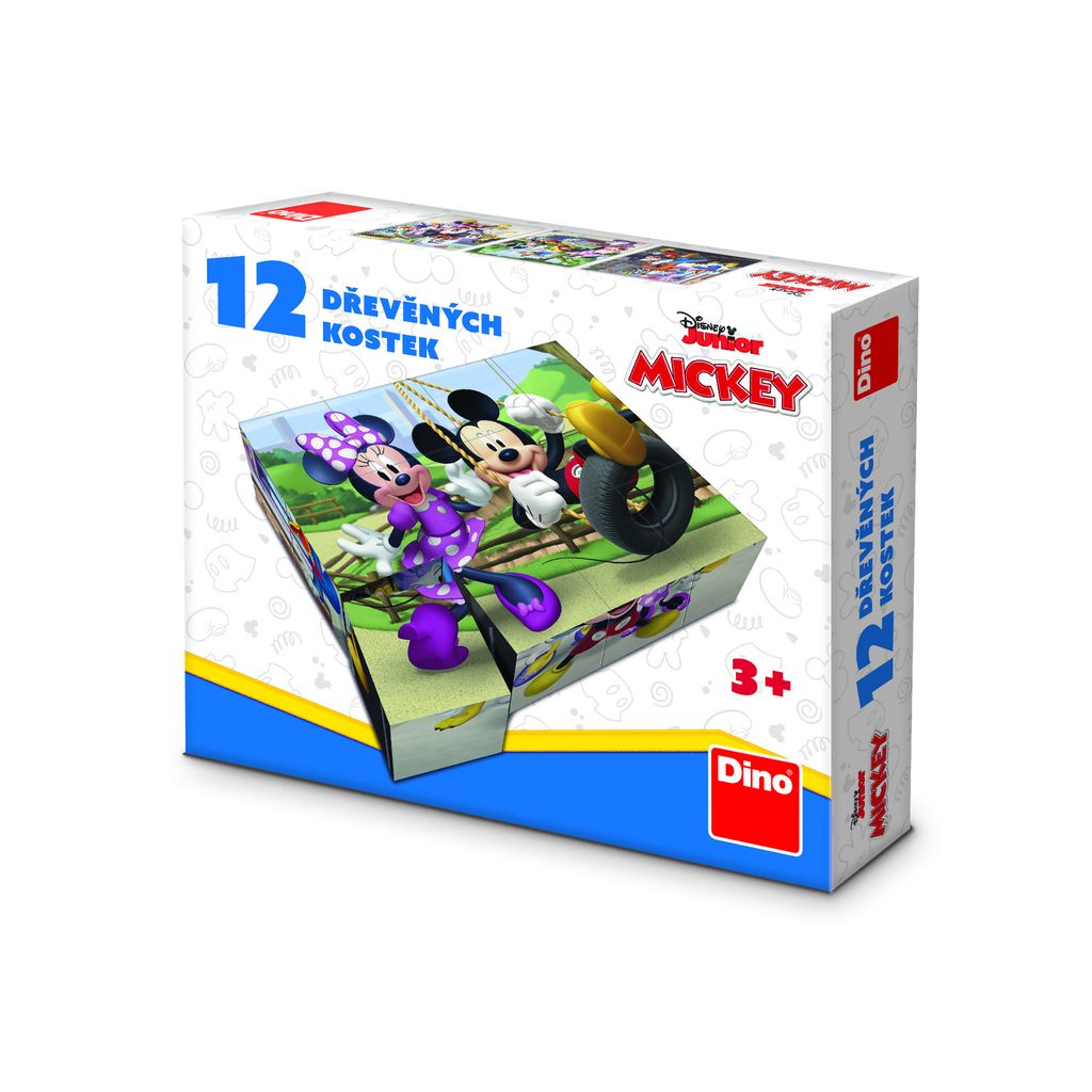 DINO Mickey Mouse Bilderwü rfel, 12 Wü rfel