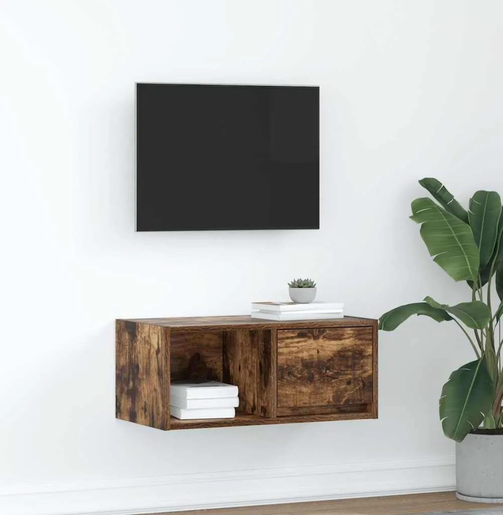 Mobile TV Maison Exclusive Legno Rovere Affumicato 60cm Minimal