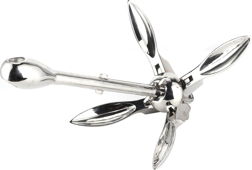 Faltbarer Anker, 316 Edelstahl, 8,8 lb Enterhaken-Hardware für Marine-Yacht-Fischerboot